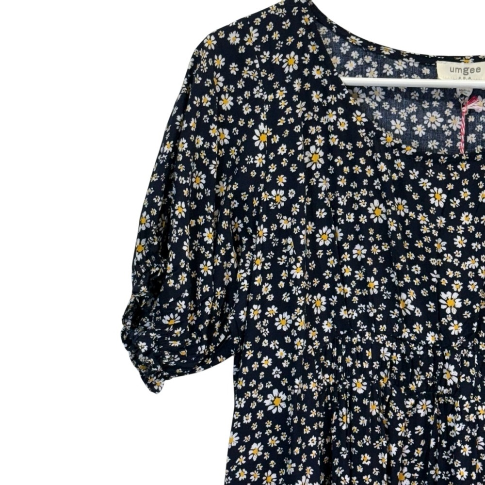 Umgee Baby Doll Black and White Floral Dress. Size S - Picture 2 of 10